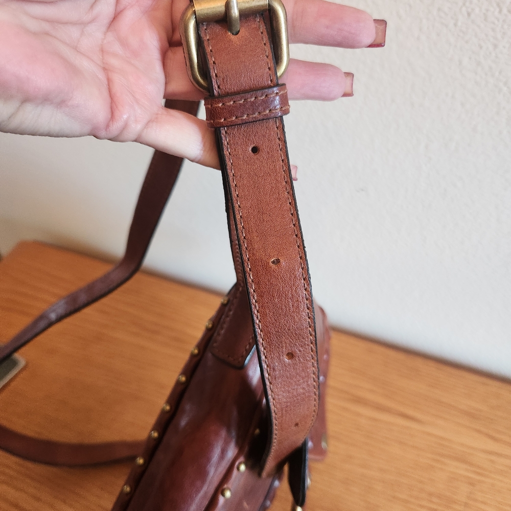 Frye Brown Leather Crossbody Shoulder Bag - Picture 4 of 16